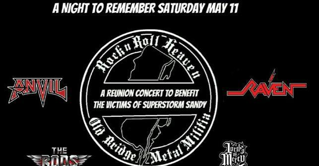 THE ROCK N’ ROLL HEAVEN AND OLD BRIDGE METAL MILITIA REUNION CONCERT THIS SATURDAY NOW HAS RAFFLE TO HELP VICTIMS OF SUPERSTORM SANDY